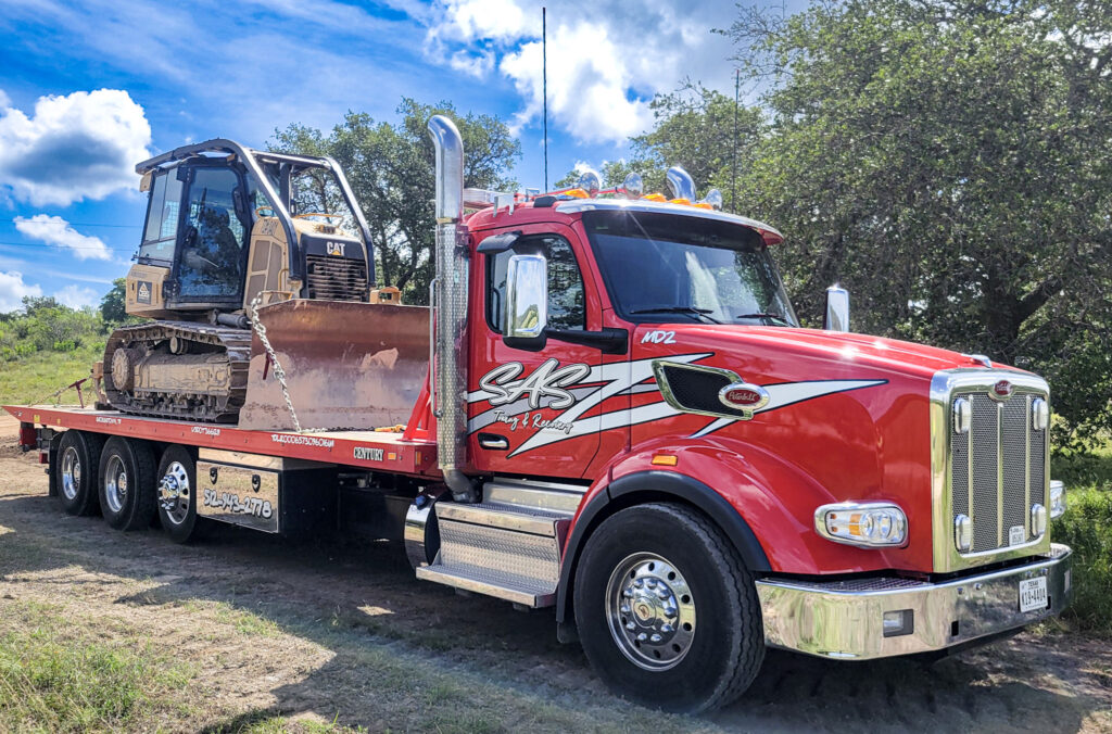 Oversized equipment on road - equipment transport Temple TX